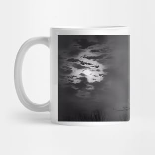 New Year Moon - Black and White Mug